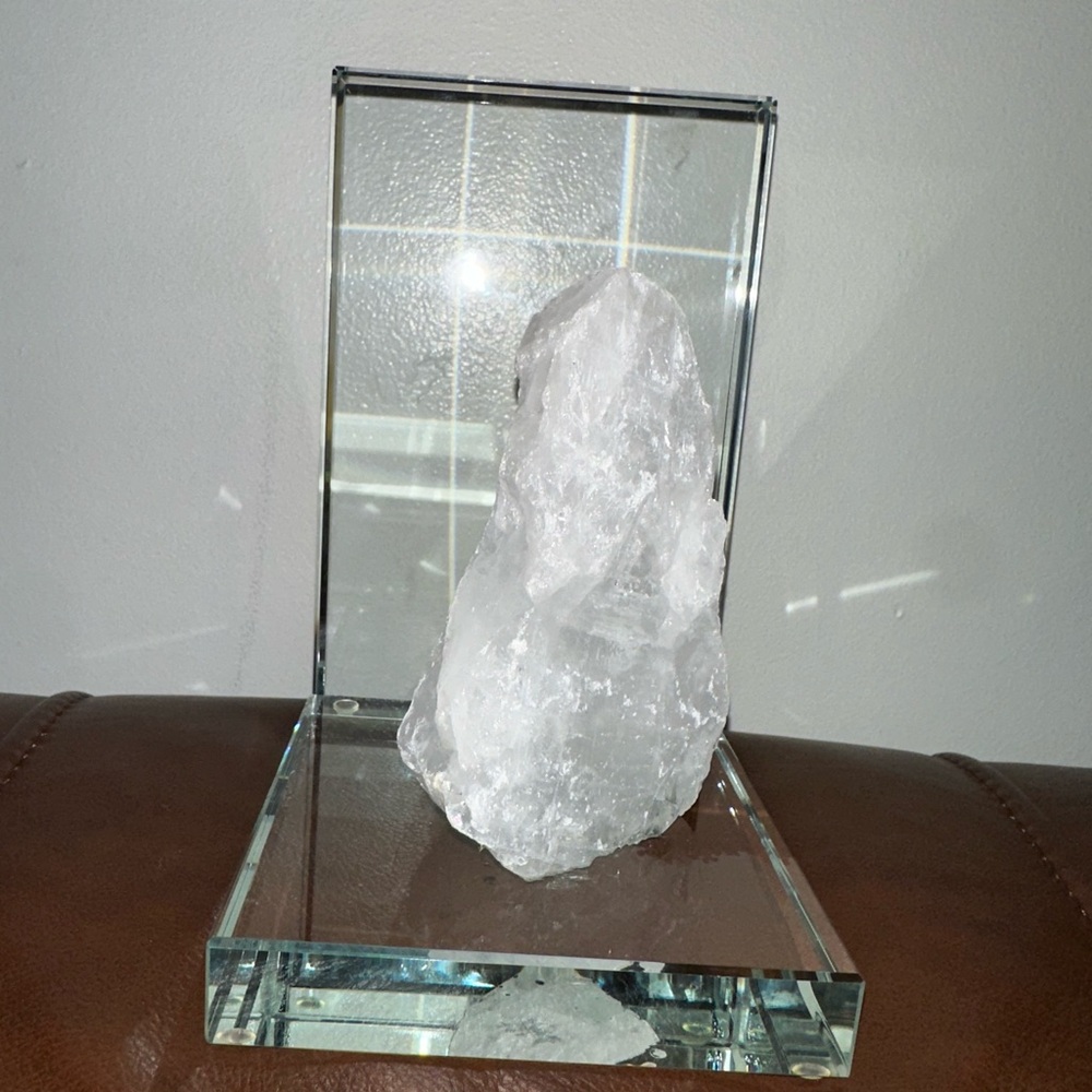 Crystal on Glass Stand